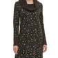 Tommy Hilfiger Women's Leopard Print Sweater Dress Brown Size Small