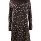 Tommy Hilfiger Women's Leopard Print Sweater Dress Brown Size Small