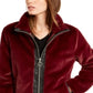 Bar III Women's Faux Fur Zippered Pocketed Jacket Red Size X-Large