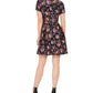 Vince Camuto Women's Floral Jacquard Fit & Flare Dress Pink Size 4