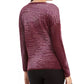 JM Collection Women's Metallic-Knit Top Purple Size X-Large