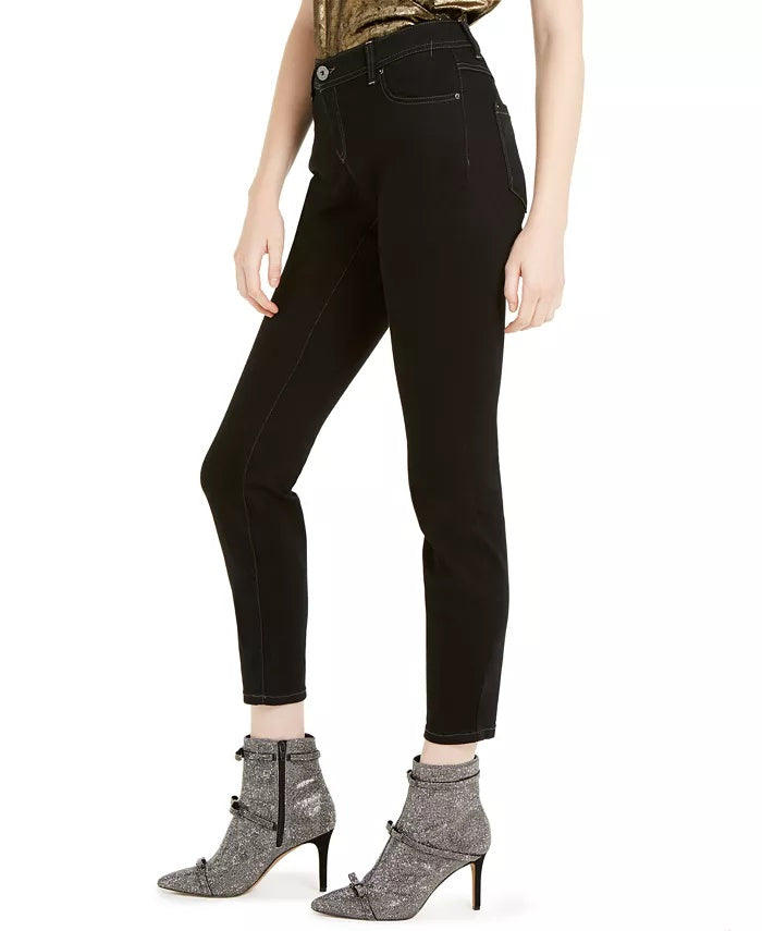 INC International Concepts Women's Petite Skinny Jeans Black Size 0 P