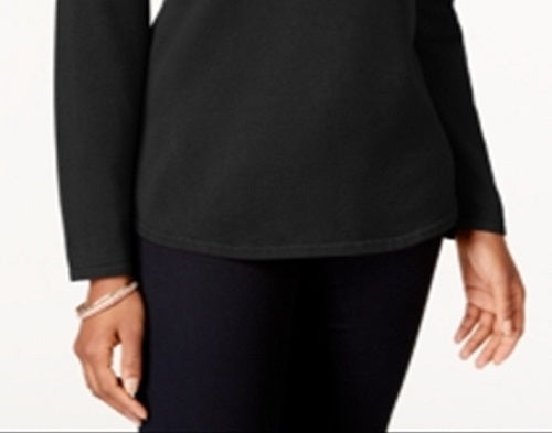 Karen Scott Women's Cotton Sweater Black Size XX-Large