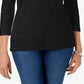 Karen Scott Women's Cotton Scoop Neck Top Blue Size Petite Small