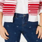 Charter Club Women's Striped Cardigan Blue Size Small