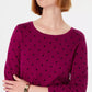 Karen Scott Women's Dot Dream Sweater Red Size Medium