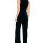Vince Camuto Women's Tassel-Belted Velvet Jumpsuit Green Size 12