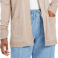 Karen Scott Women's Open Front Pocket Cardigan Brown Size Medium
