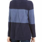 Karen Scott Women's Grace Colorblocked Sweater  Blue Size Large