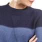Karen Scott Women's Grace Colorblocked Sweater  Blue Size Large