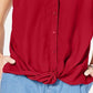 INC International Concepts Women's Twist Front Top Red Size Petite X-Large