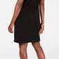 JM Collection Women's Sleeveless Asymmetrical Dress Black Size PL