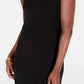 JM Collection Women's Sleeveless Asymmetrical Dress Black Size PL