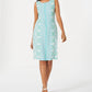 Charter Club Women's Petite Printed Shift Dress  Blue Size Petite