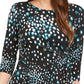Alfani Women's Printed Top Blue Size Petite Small