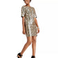 Betsey Johnson Women's Leopard Sequin Sheath Dress Yellow Size 14
