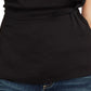 Vince Camuto Women's Extended Shoulder Cinched Waist Blouse Black Size M