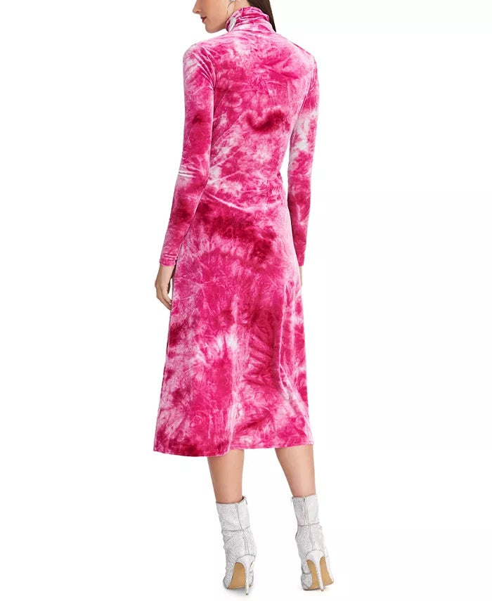 RACHEL Roy Women's Amanda Tie-Dyed Turtleneck Dress Purple Size Medium