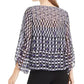 Alfani Women's Petite Printed Angel-Sleeve Top  Purple Size PM