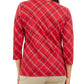 Karen Scott Women's Plaid Top Red Size Petite Small