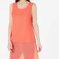 Alfani Women's Petite Layered-Look Tunic  Medium Red Size Petite Small-Medium