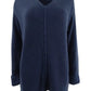Charter Club Women's Textured Solid Long Sleeve V Neck T Shirt Sweater Navy Size XX-Large