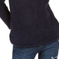 Style & Co Women's Faux Fur Solid Long Sleeve Turtle Neck T Shirt Sweater Blue Size Petite Large