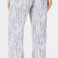 JM Collection Women's Printed Crinkle Drawstring Pants White Size XX-Large