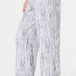 JM Collection Women's Printed Crinkle Drawstring Pants White Size XX-Large