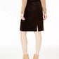 Charter Club Women's Petite Corduroy Tummy-Control Skirt Brown Size 2 P
