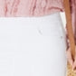 Style & Co Women's Frayed Pull on Denim Skort White Size -S
