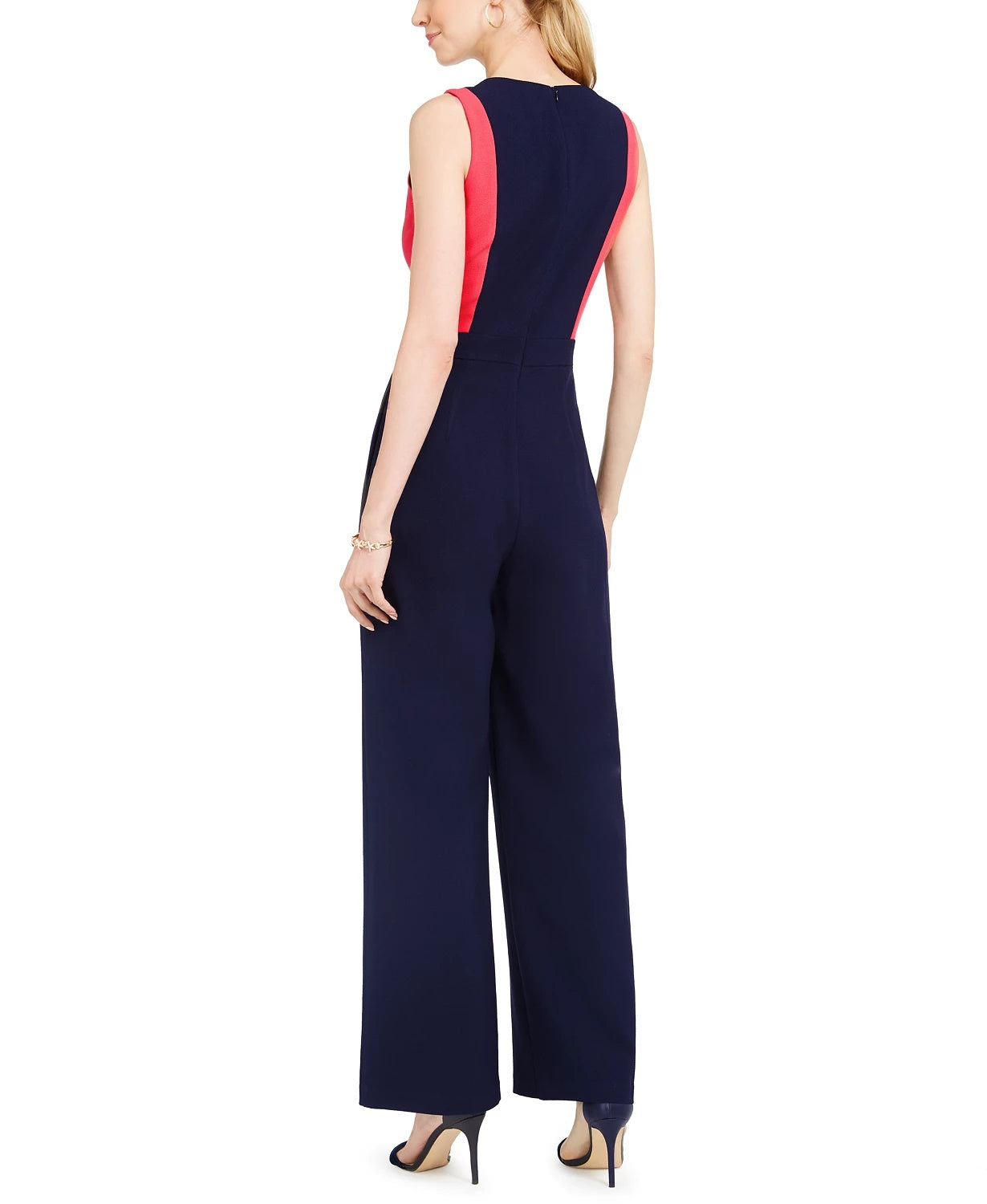 Vince Camuto Women's Colorblocked Jumpsuit Medium Red Size 6