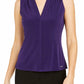 Calvin Klein Women's V Neck Sleeveless Top Purple Size Large