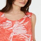 Alfani Women's Layered Tunic Tropic Swirl Tank Coral Size Petite S