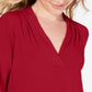Charter Club Women's 3/4 Sleeve Top Red Size X-Small