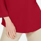 Charter Club Women's 3/4 Sleeve Top Red Size X-Small