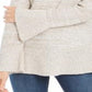 Style & Co Women's Bell Sleeve Marled Knit Sweater Beige Size Medium