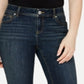 INC International Concepts Women's Frayed Hem Denim Bermuda Shorts Blue Size 2