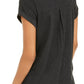 Style & Co Women's Sequined Star Graphic Top Black Size Pettite Small