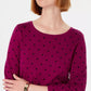 Karen Scott Women's Dot Dream Sweater Red Size X-Small