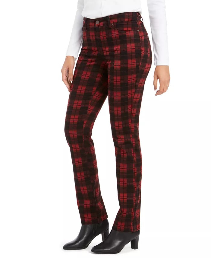 Charter Club Women's Petite Plaid Lexington Jeans Black Size 2 Petite