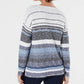 Style & Co Women's Petite Striped Drop-Shoulder Sweater Blue Size PL