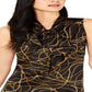 Bar III Women's Tie Neck Shell Blouse Black Size S