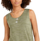 Style & Co Women's Spacedyed Tank Top Green Size X-Small