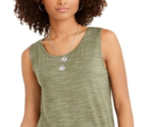 Style & Co Women's Spacedyed Tank Top Green Size X-Small
