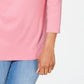 Karen Scott Women'sPetite Embroidered Cotton Layered-Look Top Pink Size Petite Small