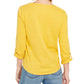 Style & Co Women's Striped Tie-Front Top Gold Size X-Large