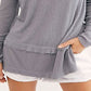 Free People Women's Long Sleeve Scoop Neck Top Gray Size Small