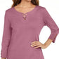 Karen Scott Women's Cotton Lace Up T-Shirt Pink Size XL