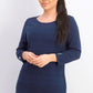 Karen Scott Women's Ribbed 3/4 Sleeve SweaterBlue Size XX-Large